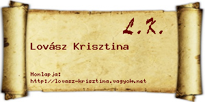 Lovász Krisztina névjegykártya