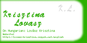 krisztina lovasz business card